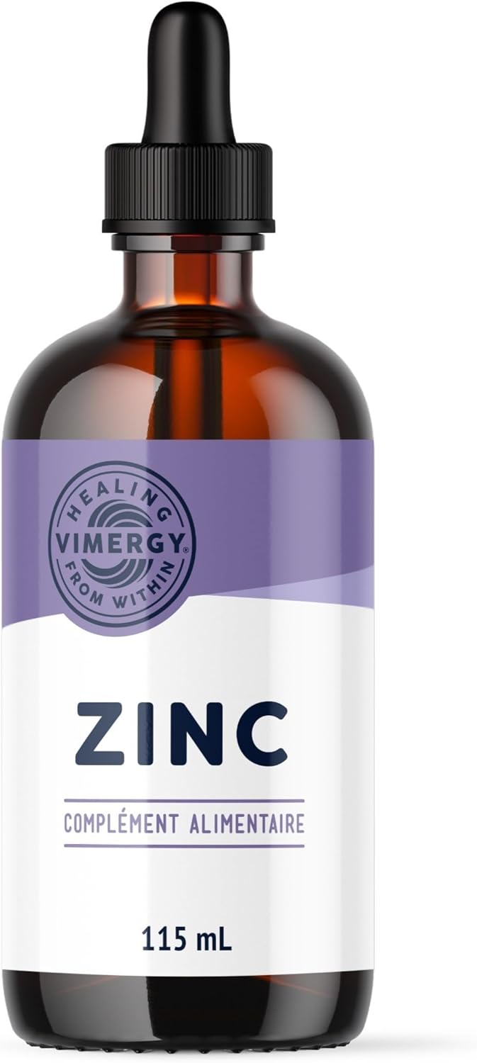 Liquid Zinc 115 mL – 57 servings – Liquid Zinc Supplement – Supports Immunity, Metabolism & Bone – Antioxidant – No Refined Sugar – Gluten-Free Non-GMO Kosher Vegan/Paleo Friendly 115 ml (Lot de 1)