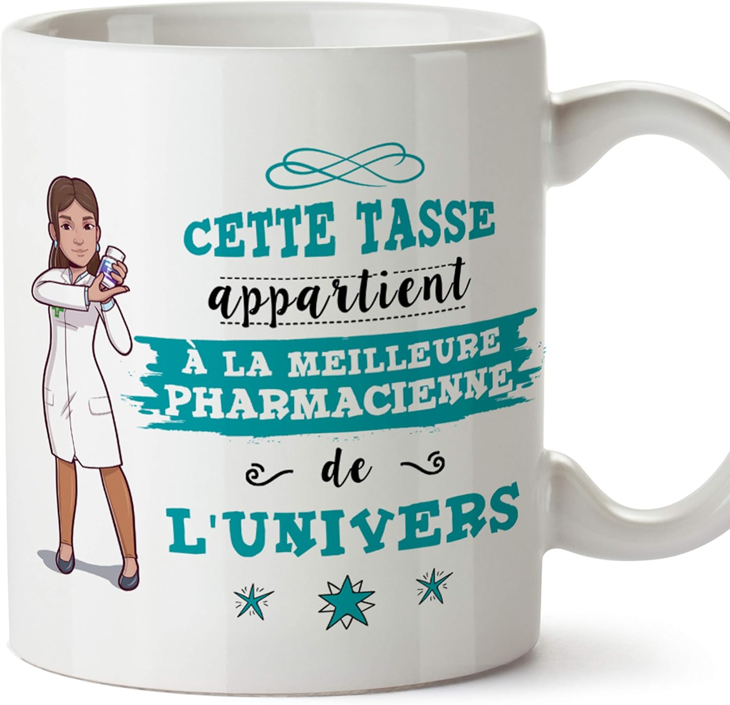 Mug/Tasse Pharmacienne (Meilleur de l'Univers) - Idées Cadeaux Drôles Pharmacie Pharmacienne f