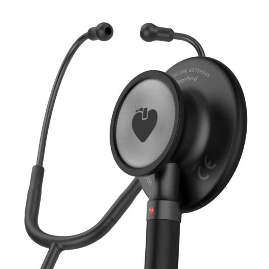 Magister II, Stéthoscope de Diagnostic Médical, Double Pavillon en Acier Inoxydable, Confortable, Très Haute Qualité Acoustique, Polyvalent (Black Edition)