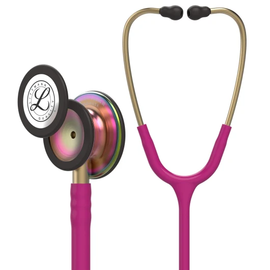 3M Littmann Stéthoscope de Surveillance Classic III, Tubulure Framboise, Rainbow Edition, 69 cm, 5806 Tubulure Framboise Arc-en-ciel Édition