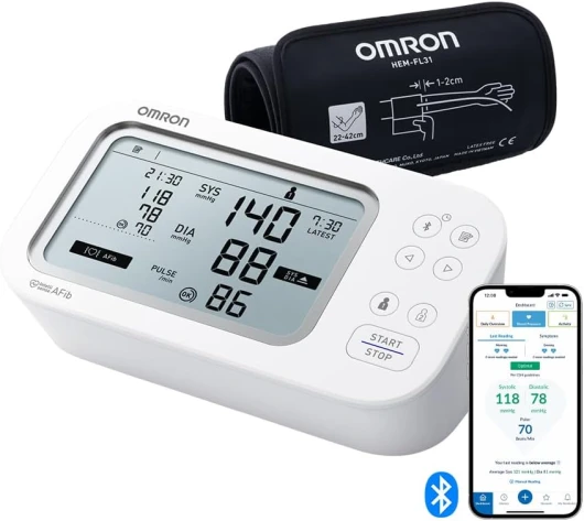 X7 Smart AFib Blood Pressure Monitor - Screen for AFib with every blood pressure check at home - Clinically validated incl - pregnancy and diabetes - 2 Users -free app - Intelli Wrap Cuff 22-42cm