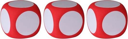 XFUYI 3 Pièces Effaçables à Sec Dés Ensemble Polyvalent Coloré Écrire sur Essuyer Les Blocs Effaçables à Sec Planches Dés Cubes pour Chiffres Mousse