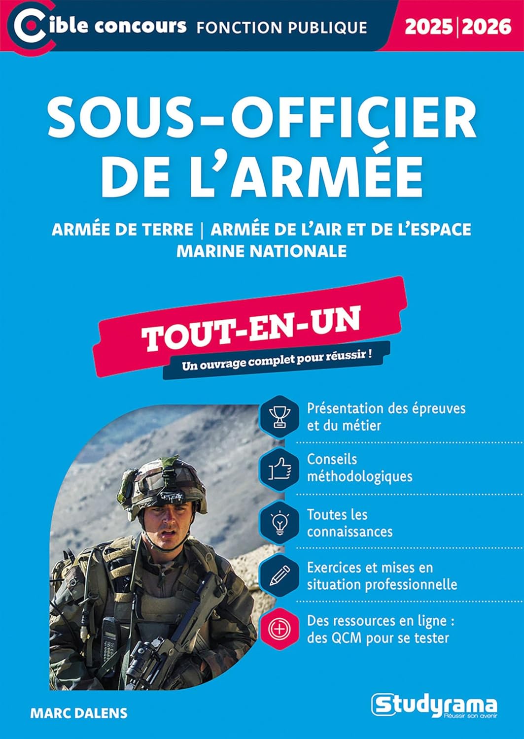 Sous-officier de l’armée – Tout-en-un (Édition 2025-2026): Armée de terre – Armée de l'air et de l'espace – Marine nationale
