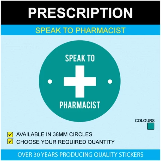 Price stickers parlez-en à pharmacien - 1000 - livré sur des feuilles