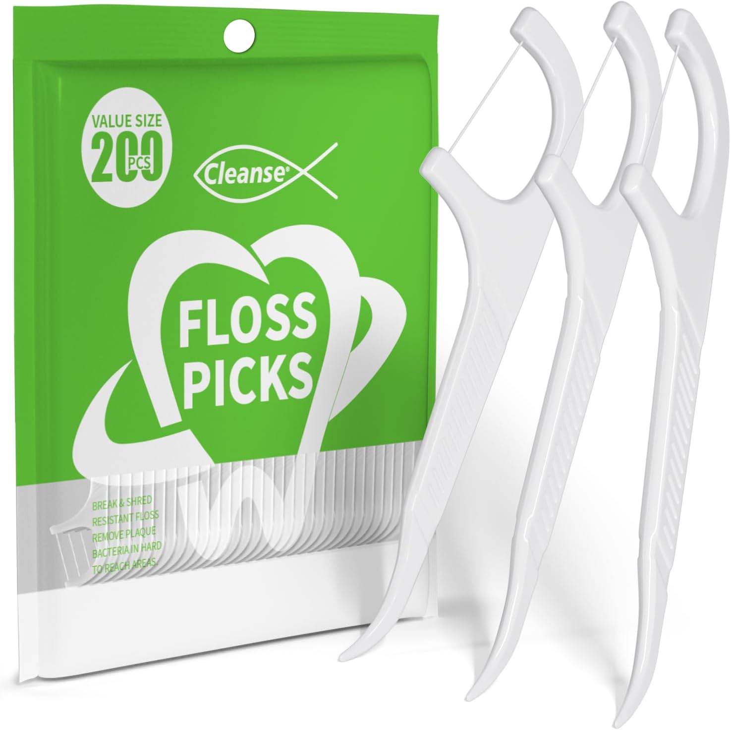 Fils Dentaire avec manche - 200 pièces de dental floss/cure dent en soie pour une hygiène bucco-dentaire optimale - Nettoyage efficace des dents et des gencives - Facile à utiliser, durable, parfait
