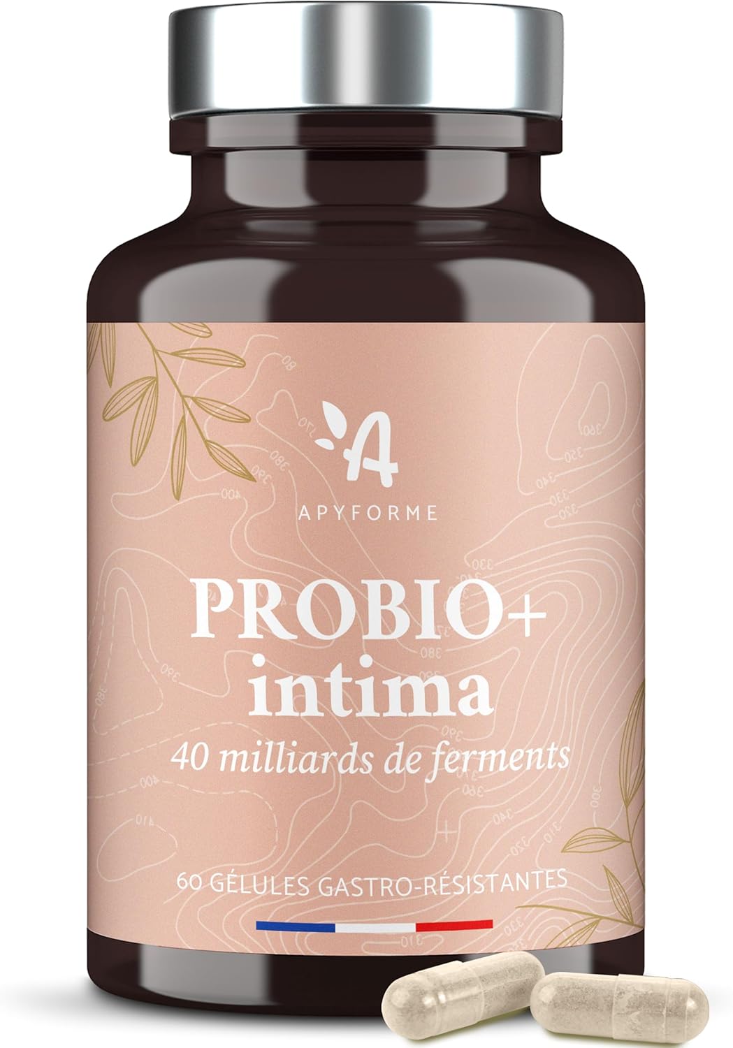 Probio+ Intima - Probiotique Flore Intime - Jusqu'à 40 Milliards UFC/Jour - 4 Souches Lactobacillus Reuteri, Rhamnosus Crispatus et Acidophilus - 100% FRANÇAIS 1 X Boîte 60 Gélules