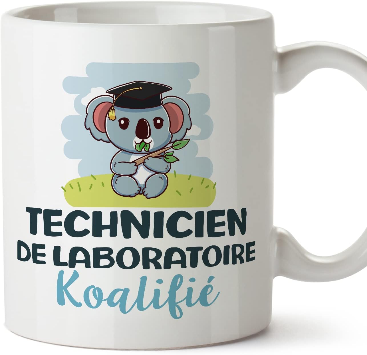 Tasses pour TECHNICIEN DE LABORATOIRE - En Français - Cadeau original homme - Koalifié/Koalifiée - 11 oz / 330 ml