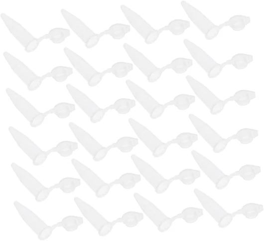 Ciieeo 500 pièces Tubes à Centrifuger Gradués Plastique Transparent avec Couvercles pour Biochimiques et Étanches et Fiables