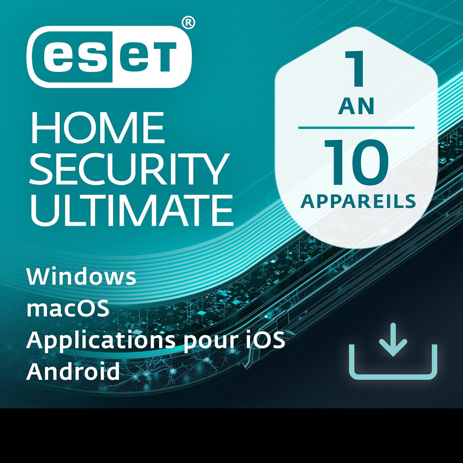 HOME Security Ultimate 2025 - 10 appareils - 1 an - Suite de sécurité, VPN, Gestionnaire de mots de passe, Chiffrement renforcé - Windows, MacOs, Android & iOS - Code d'activation envoi par email HOME Security Ultimate 10 Appareils 1 an