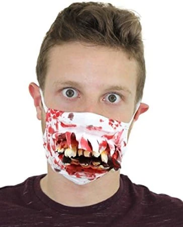 I LOVE FANCY DRESS Un Masque de Chirurgien avec 14 Dents de Zombie pour Adulte - Ideal pour Les fêtes d'halloween - (X6)