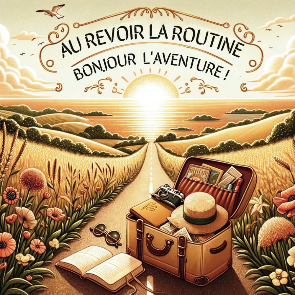 Au Revoir la Routine, Bonjour l'Aventure !: Livre d'Or de départ à la retraite - 21,59 x 21,59 cm, 100 pages - Beau livre d'or à compléter de messages .. - pot de départ - Femme et Homme - Idée Cadeau