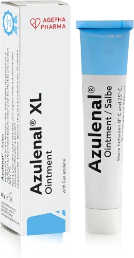 Azulenal Onguent avec guaiazulène, crème à usages multiples pour éruptions cutanées - crème anti-démangeaisons - mamelons douloureux - érythème fessier - convient aux bébés et aux mères (50g)