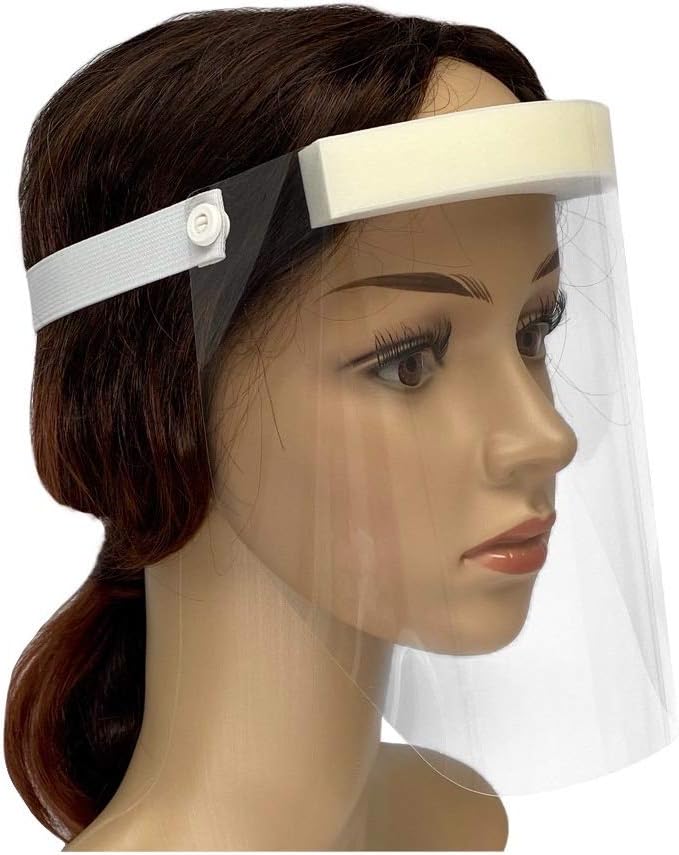 Visières faceshild - Couleurs : noir, blanc, gris, rose, bleu (blanc)