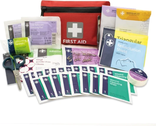 Lewist-Plast Trousse De Premiers Soins de 92 pièces - À Garder Dans Votre Voiture, À La Maison, Au Travail, En Vacances - Comprend L'essentiel Pour Les Situations D'urgence Quotidiennes (lot De 1)