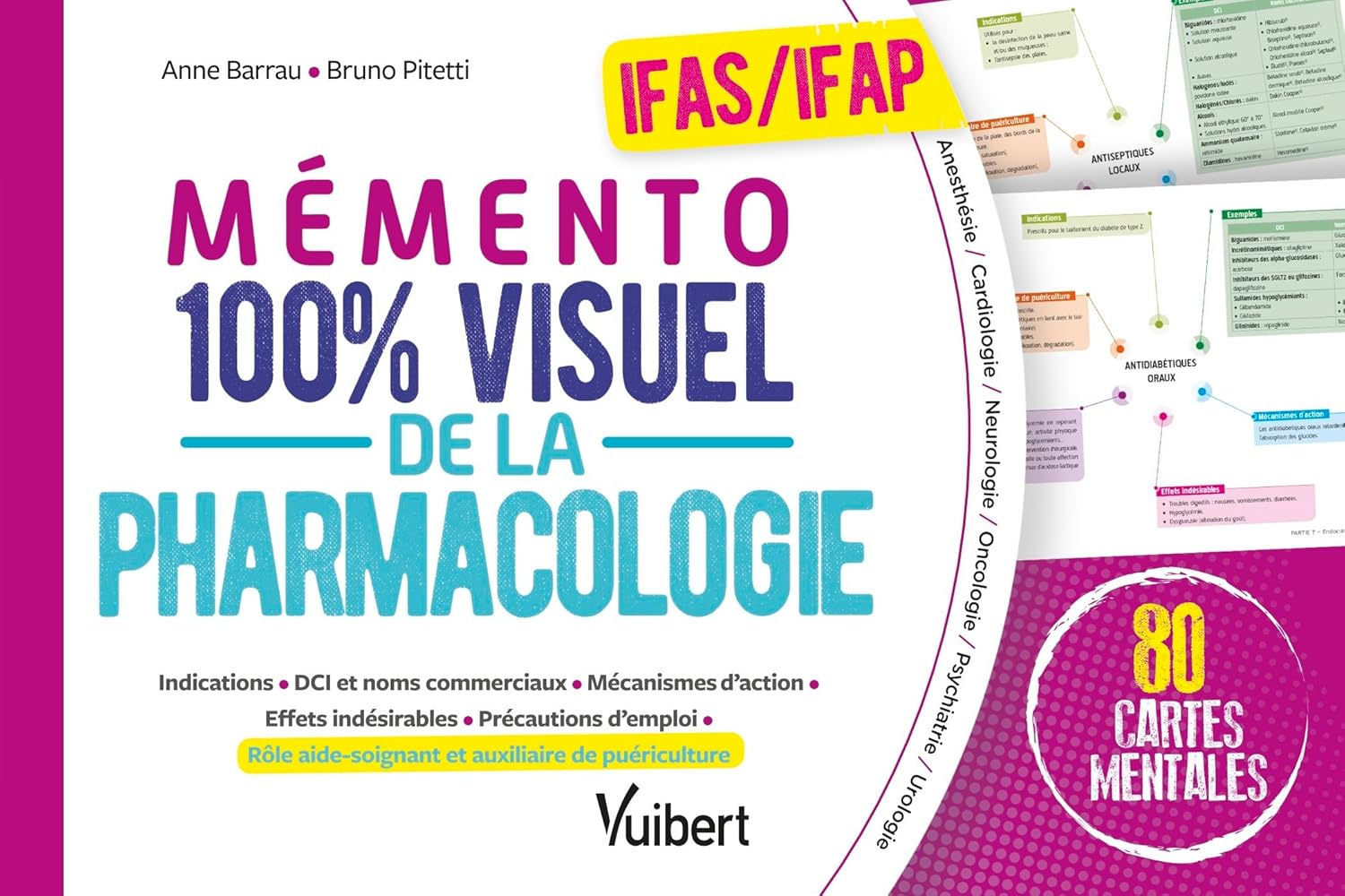 Mémento 100% visuel de la pharmacologie IFAS/IFAP: L'essentiel à retenir sur les traitements médicamenteux en 80 cartes mentales