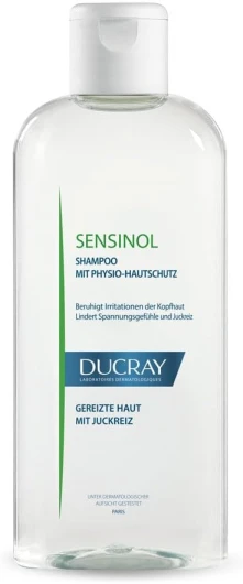 Ducray SENSINOL, Shampooing anti-démangeaisons, soin dermatologique pour cuir chevelu sec et démangeaisons, testé cliniquement, 200 ml