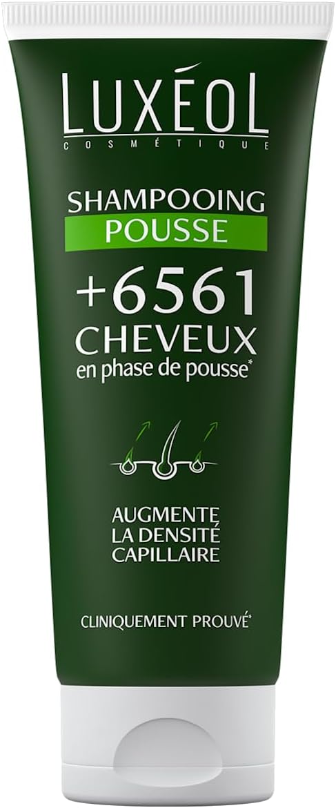 Shampooing Pousse Cheveux - Augmente La Densité Capillaire & Réactive La Pousse Des Cheveux Existants - 89% D'Ingrédients D'Origine Naturelle** - Fabriqué En France - 200ml