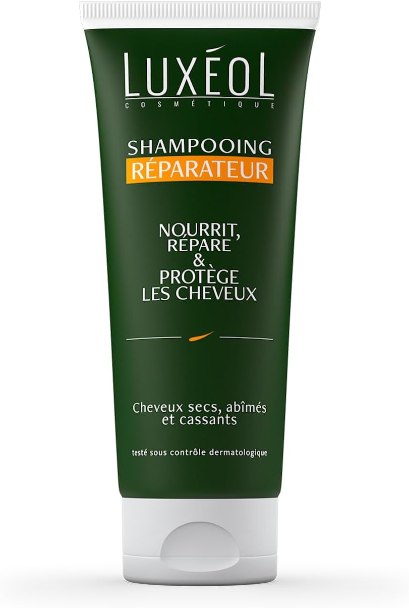 LUXEOL - Shampooing Réparateur - Nutrition & Protection - Douceur & Résistance - Soin Cheveux Secs, Abîmés & Cassants - 87 % D'Ingrédients D'Origine Naturelle - Fabriqué En France - 200ml Shampoing