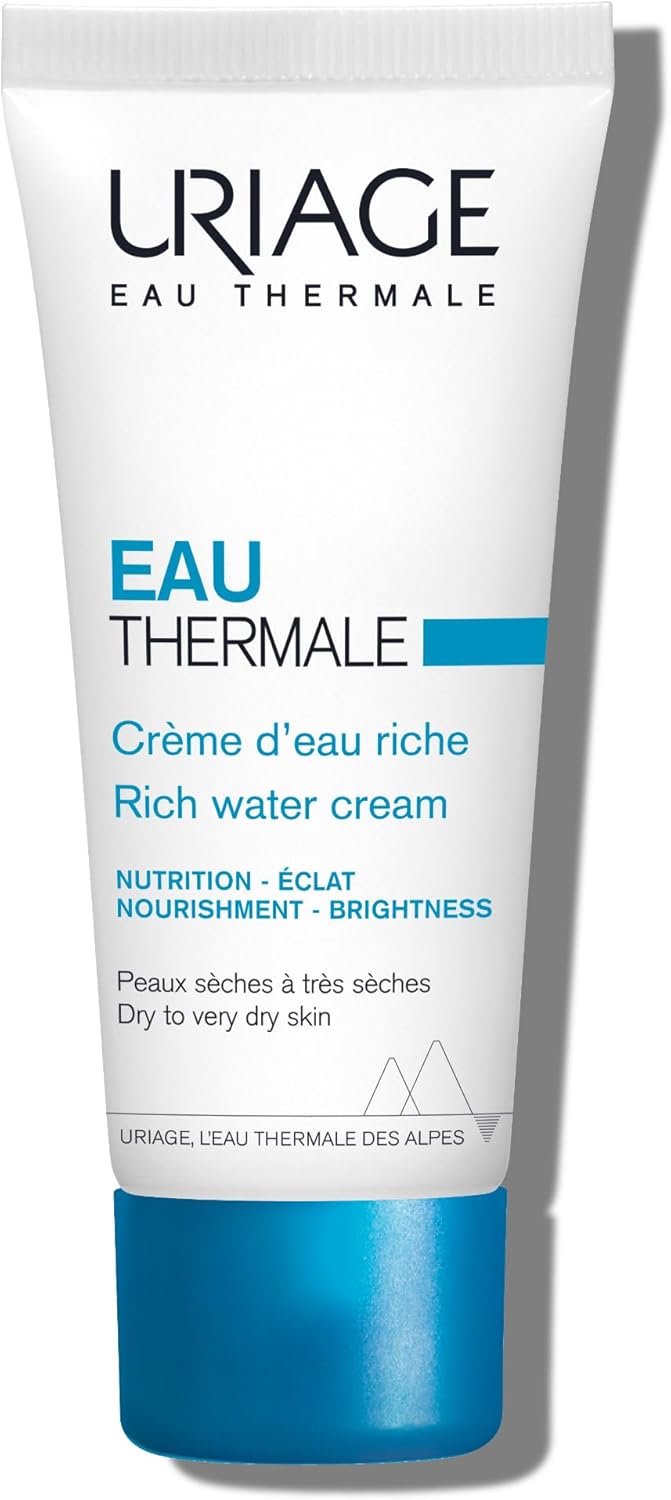 Eau Thermale Crème Visage Hydratante Riche - Acide Hyaluronique - Hydratation Intense 24H, Booste l'Éclat - Parfait comme Base de Maquillage - Parfum Frais et Délicat - Non Comédogène - 40ml 40 ml (Lot de 1)