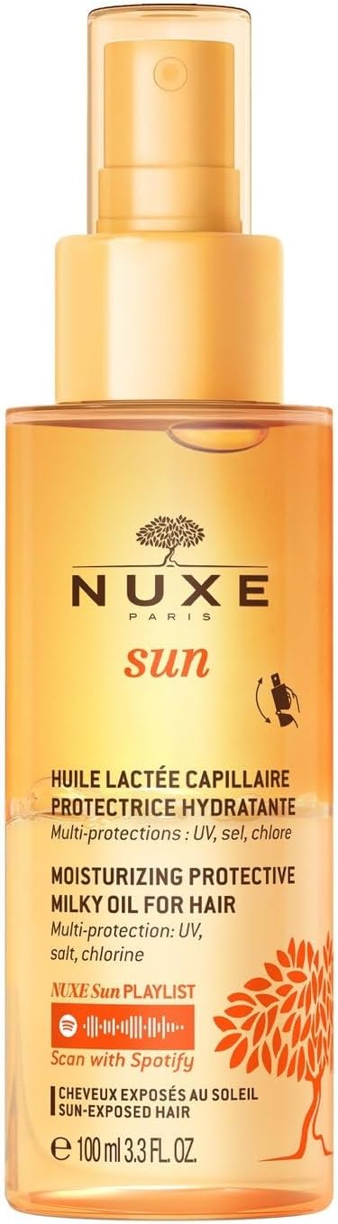 NUXE – Huile Protectrice et Hydratante pour Cheveux Solaires, Texture Légère et Nourrissante (100 mL) - lot de 2 - Vendu par Lot