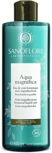 Aqua Magnifica - Lotion Tonique Purifiante Anti-Imperfections Certifiée Bio - À la Menthe Poivrée du Vercors - 400 ml