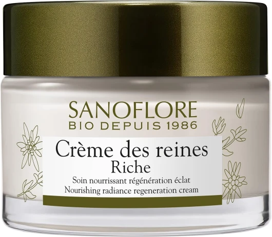 Crème des reines riche visage, Crème Anti-âge Nourrissante régénération éclat, Peau sèche à très sèche, Certifié Bio, 50 ml Crème riche 0.01 ml (Lot de 9000)