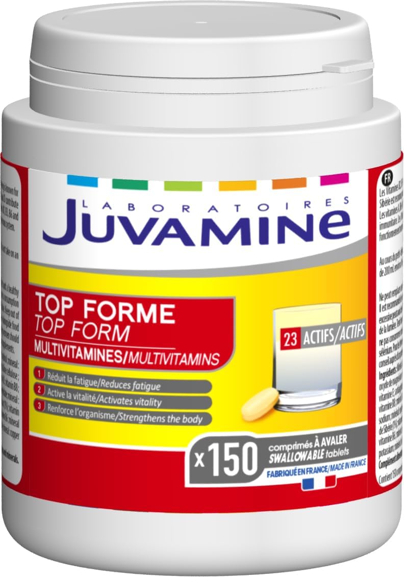 Top forme, Vitalité, Tonus, 12 Multivitamines & 10 Minéraux, Aide à Réduire la Fatigue, Soutient l'Immunité, Format 5 mois, 150 comprimés, Fabriqué en France Big Size