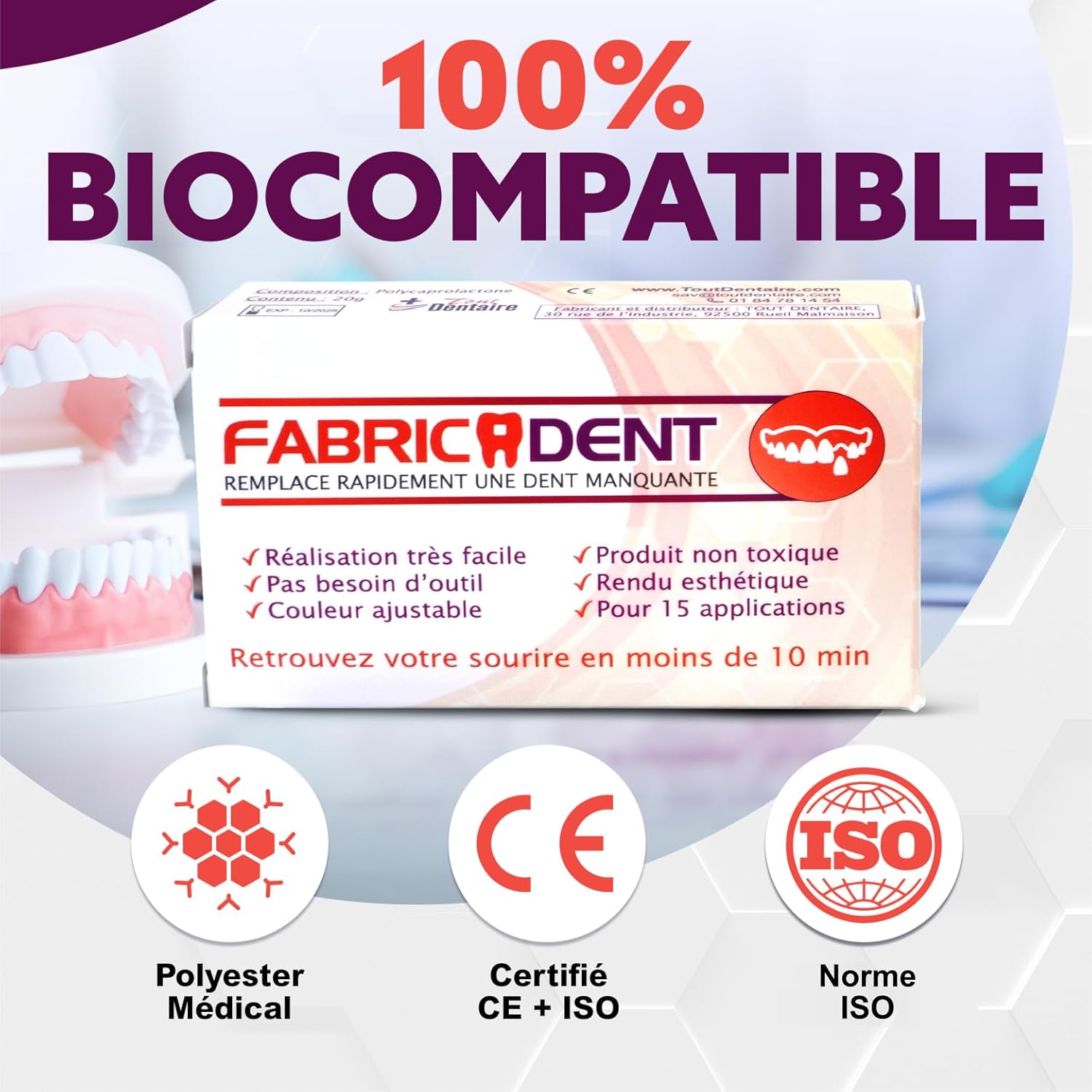 Tout Dentaire REMPLACER une dent manquante Pâte avec FABRICADENT Vu à la télé sur M6