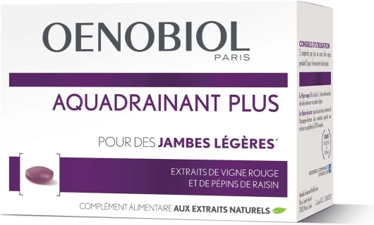 Compléments Alimentaires - Minceur - Aquadrainant Plus - Jambes Légères(1) - Progamme 15 Jours - 1 Boîte de 45 Comprimés