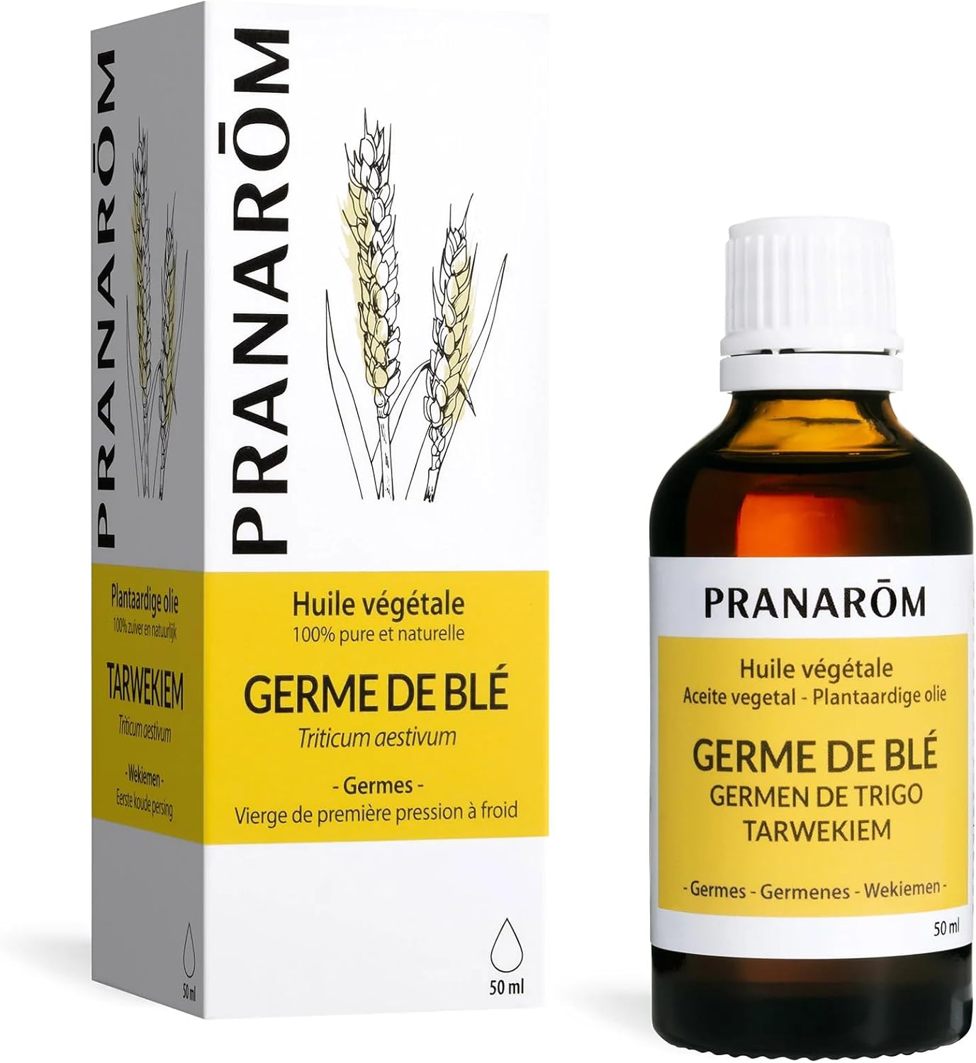 Huile Végétale de Germe de Blé - Riche en vitamine E - 50 ml