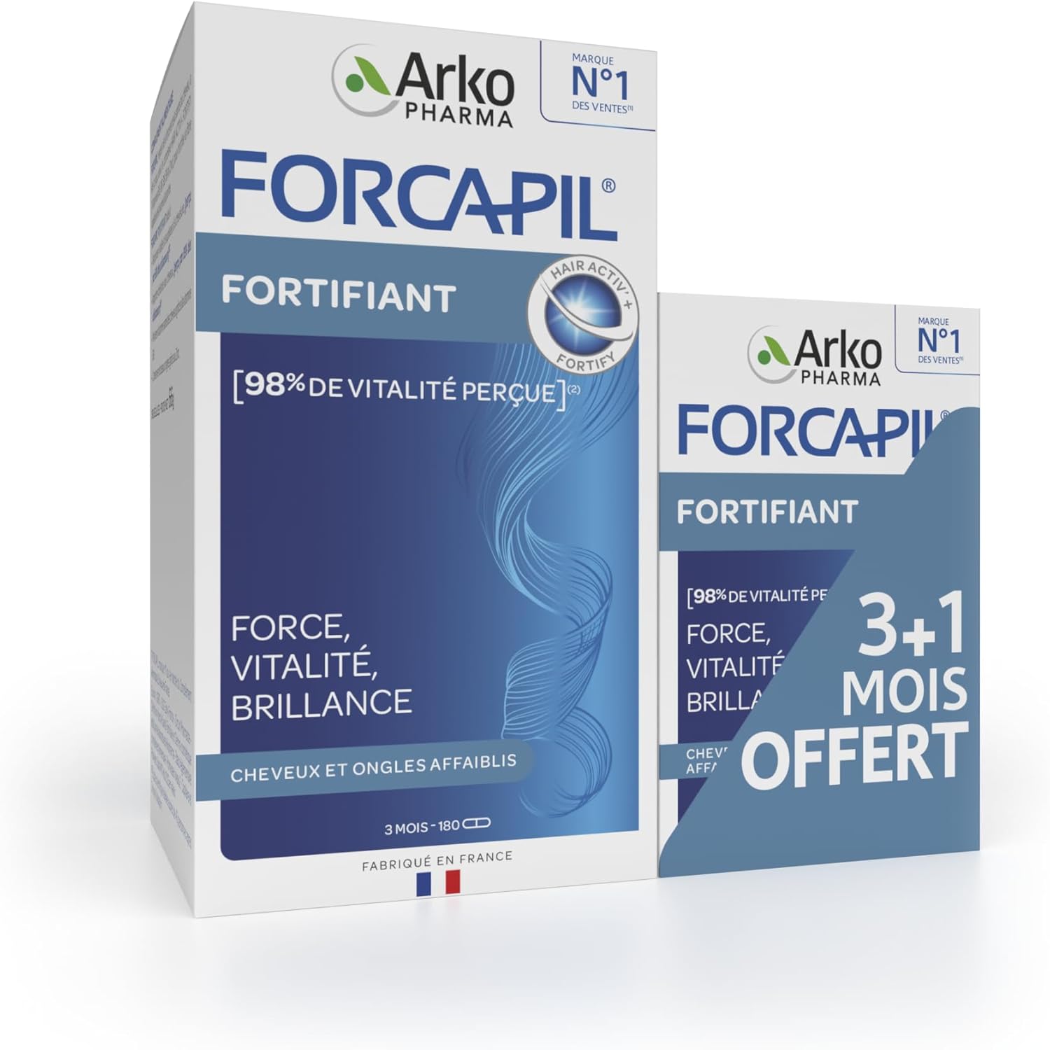 Forcapil complément alimentaire 180 + 60 gélules (Arkopharma)