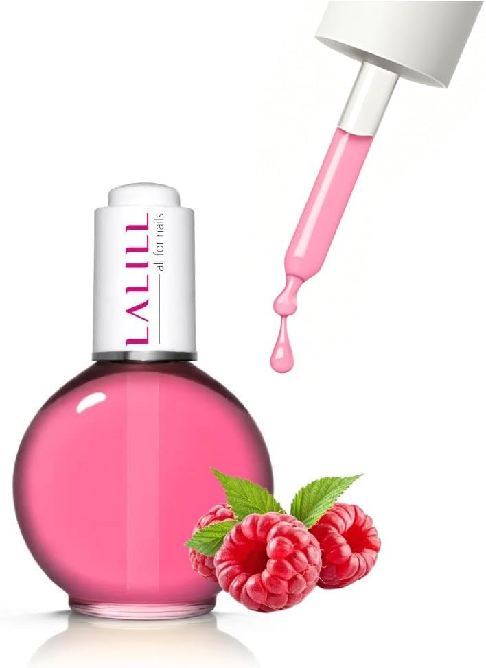 Nail & Cuticle Oil 75ml - Huile de Soin à la Framboise - Huile de Soin pour Ongles et Cuticules - Manucure Naildesign pour Mains et Pieds Framboise 75 ml (Lot de 1)