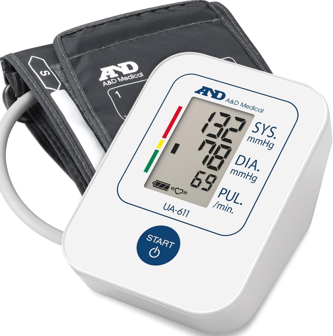 A&D Medical Tensiomètre, Tensiomètre Bras Électronique avec Détection D'arythmie, Brassard (22-32 cm) – UA-611, Pack of 1