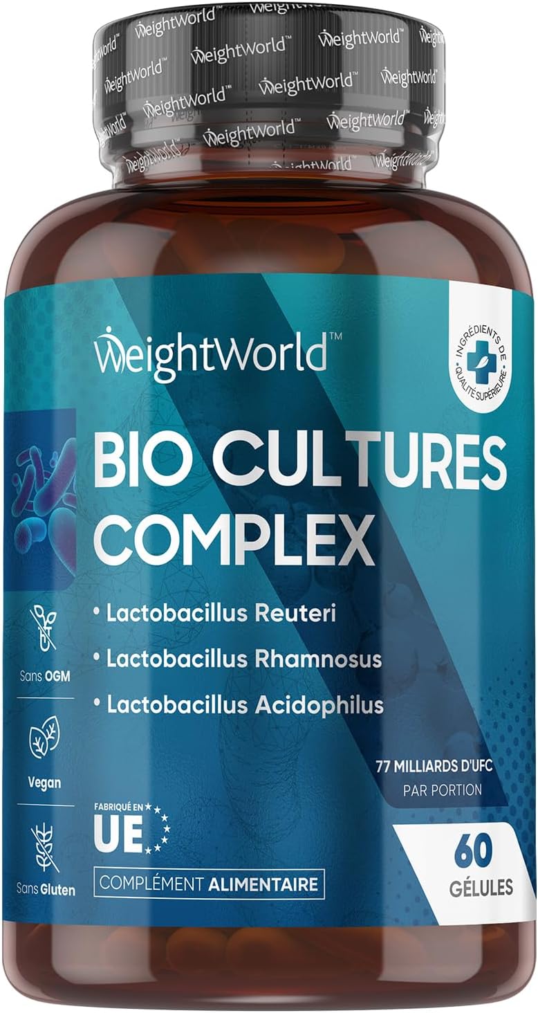 Prebiotique et Probiotique 77 Milliards d'UFC avec 20 Souches, Probiotiques et Prébiotiques Lactobacillus Gasseri, Lactobacillus Rhamnosus, Bifidobacterium, Inuline, FOS, 60 Gélules Vegan sans Gluten