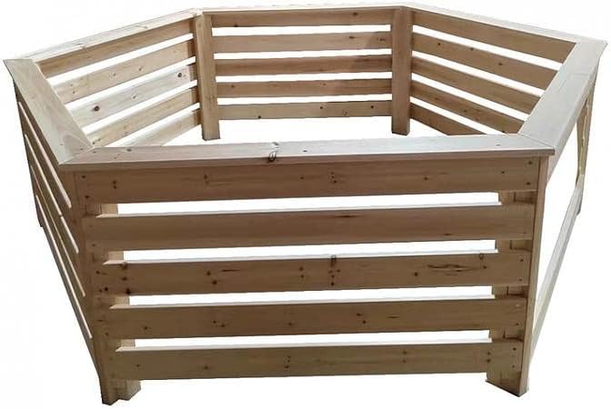 Habillage Habrita Foresta Hab 2418 BN Bois Hexagonal pour spas et piscines gonflables 2,35x1,84x0,71m