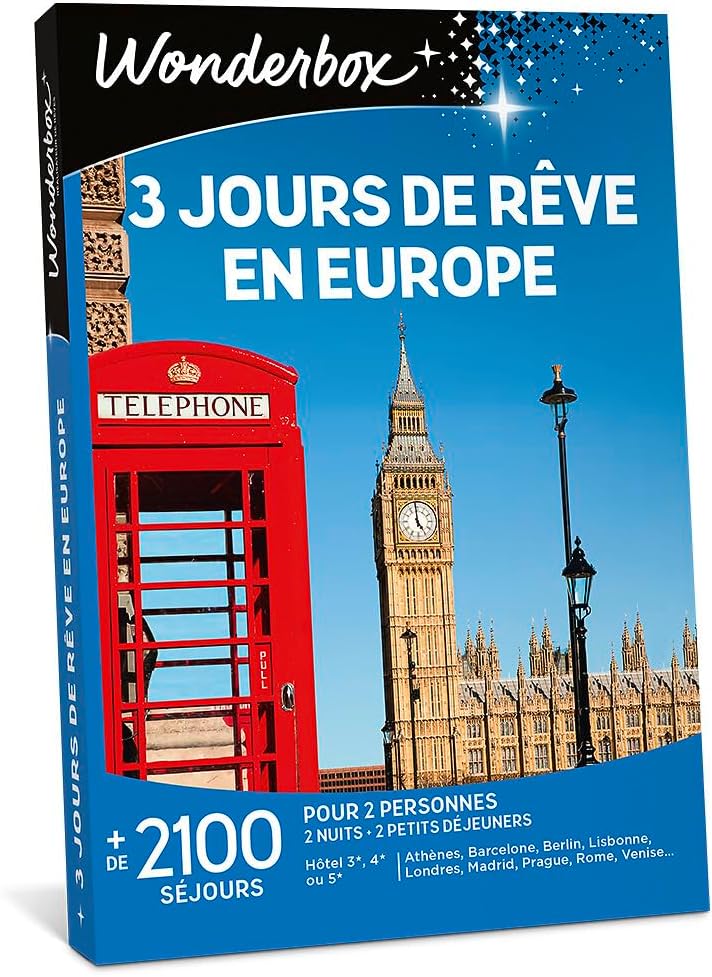 3 Jours De Rêve en Europe - Coffret Cadeau - Idée Cadeau Séjours