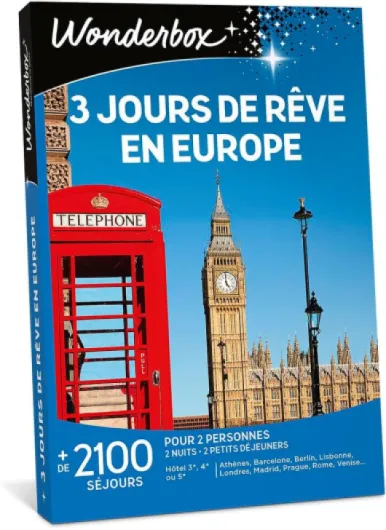 3 Jours De Rêve en Europe - Coffret Cadeau - Idée Cadeau Séjours