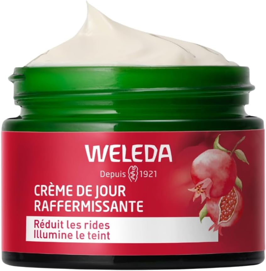 Crème de Jour Raffermissante Grenade et Maca - Soin anti-âge raffermissant pour les femmes dès 40 ans - Réduit les rides et raffermit - Peaux matures - NATRUE - Vegan - 40 ml CRÈME DE JOUR GRENADE & MACA