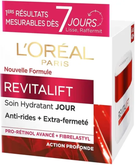 L'Oréal Paris - Revitalift - Soin Anti-Âge Hydratant & Raffermissant - Crème de Jour Anti-Rides & Extra-Fermeté - Enrichi en Pro-Rétinol - Pour Tous Types de Peaux - 50 ml Soin Jour