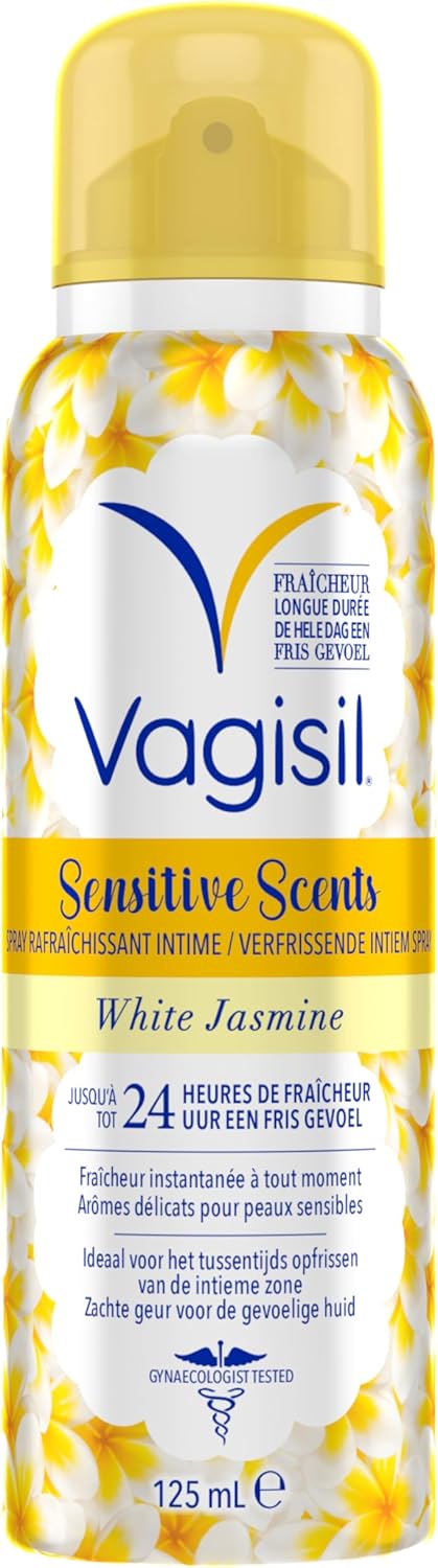 Vagisil Sensitive Scents, Déodorant Intime pour Femme, Fraîcheur Longue Durée, 125 ml