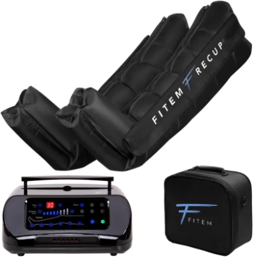 Bottes de Pressothérapie 6 chambres - 6 modes de Massage - Massage Jambes, pieds - Drainage lymphatique, Jambes Lourdes, Œdème, Lymphoedème, Lipoedème, Cellulite - Récupération Sportive M (1m57 - 1m75)