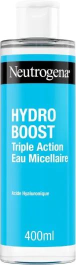 Eau Micellaire Triple Action Hydro Boost (flacon de 400 ml) – Nettoyant pour le visage enrichi en acide hyaluronique – Démaquillant pour éliminer les impuretés et booster l'hydratation Facial cleanser enriched with hyaluronic acid