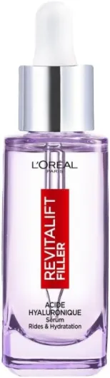L’Oréal Paris – Sérum Anti-Rides & Anti-Âge – 1.5% Acide Hyaluronique Pur – Soin Visage Hydratant, Repulpant & Lissant – Pour Tous Types de Peaux – Revitalift Filler – 30 ml Sérum Visage