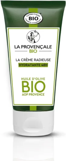La Crème Radieuse Hydratante – Soin Visage Certifié Bio – Huile d’Olive Bio AOC Provence – Pour Tous Types de Peaux, Même Sensibles – 50 ml 50 ml (Lot de 1)
