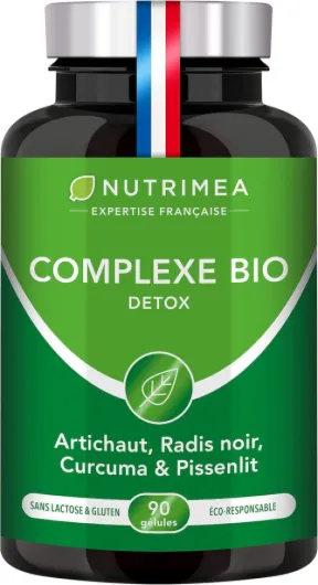 DETOX COLON & FOIE - Complexe Detox BIO - Minceur & Perte de Poids - Elimination des Toxines - Artichaut, Radis Noir, Curcuma & Pissenlit - 90 Gélules Vegan - Nutrimea - Fabriqué en France Detox Foie Pilulier