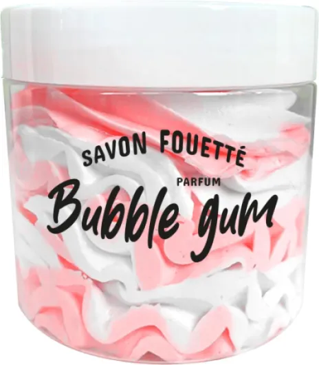 Savon Fouetté 190 ml – Senteur Bubble Gu, – Nettoie, Hydrate et Adoucit la Peau – Texture Crémeuse – Idéal Douche, Bain & Rasage – Soin Cocooning BUBBLE GUM 190 g (Lot de 1)