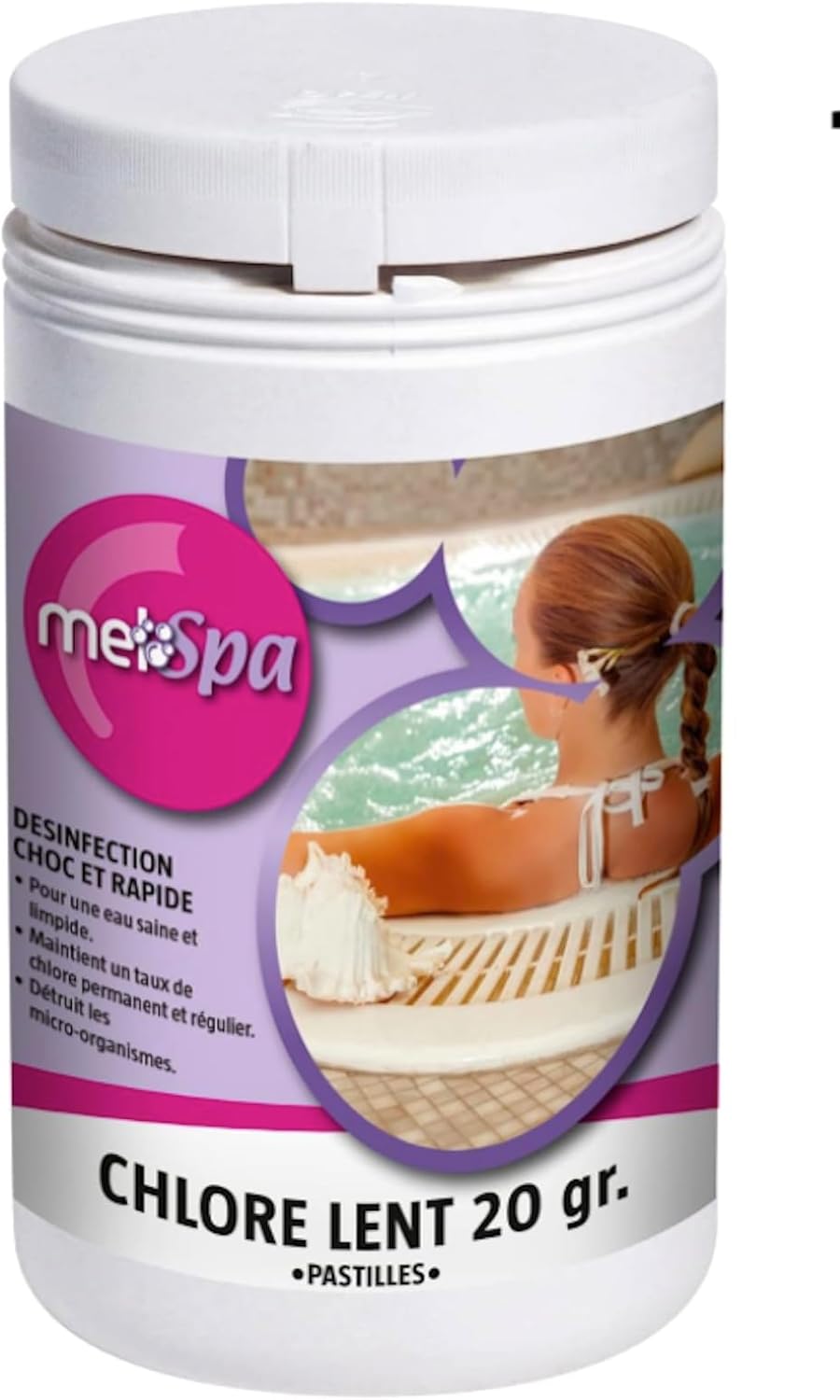 203B4T1KG-SPA - Chlore Lent en Pastille de 20gr spécial Spa - 1kg