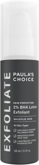 Paula's Choice SKIN PERFECTING 2% BHA Lotion Exfoliant - Peeling Visage Réduit les Points Noirs, les Imperfections & Pores Dilatés - avec Acide Salicylique & Glycerin - Tous Types de Peaux - 100 ml 100 ml (Lot de 1)
