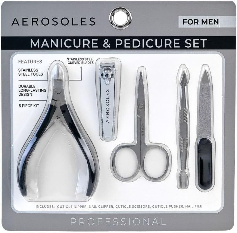 Aerosoles Kit manucure et pédicure 5 pièces pour spa des pieds à domicile - Kit complet pour soins des pieds