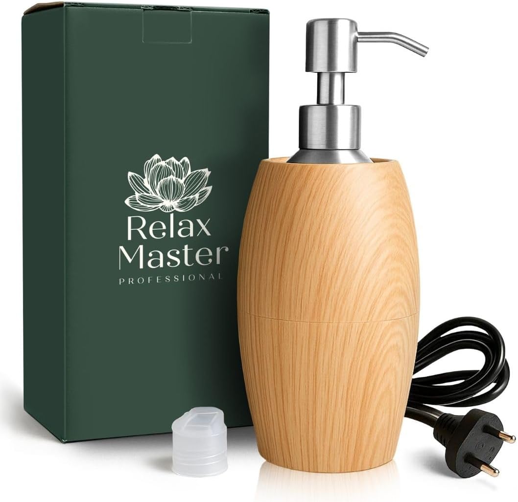 Relax Master Chauffe-huile de massage électrique et chauffe-huile de massage – Parfait pour les salons de massage, la guasha, le bien-être, le spa et les amateurs de massage Wood